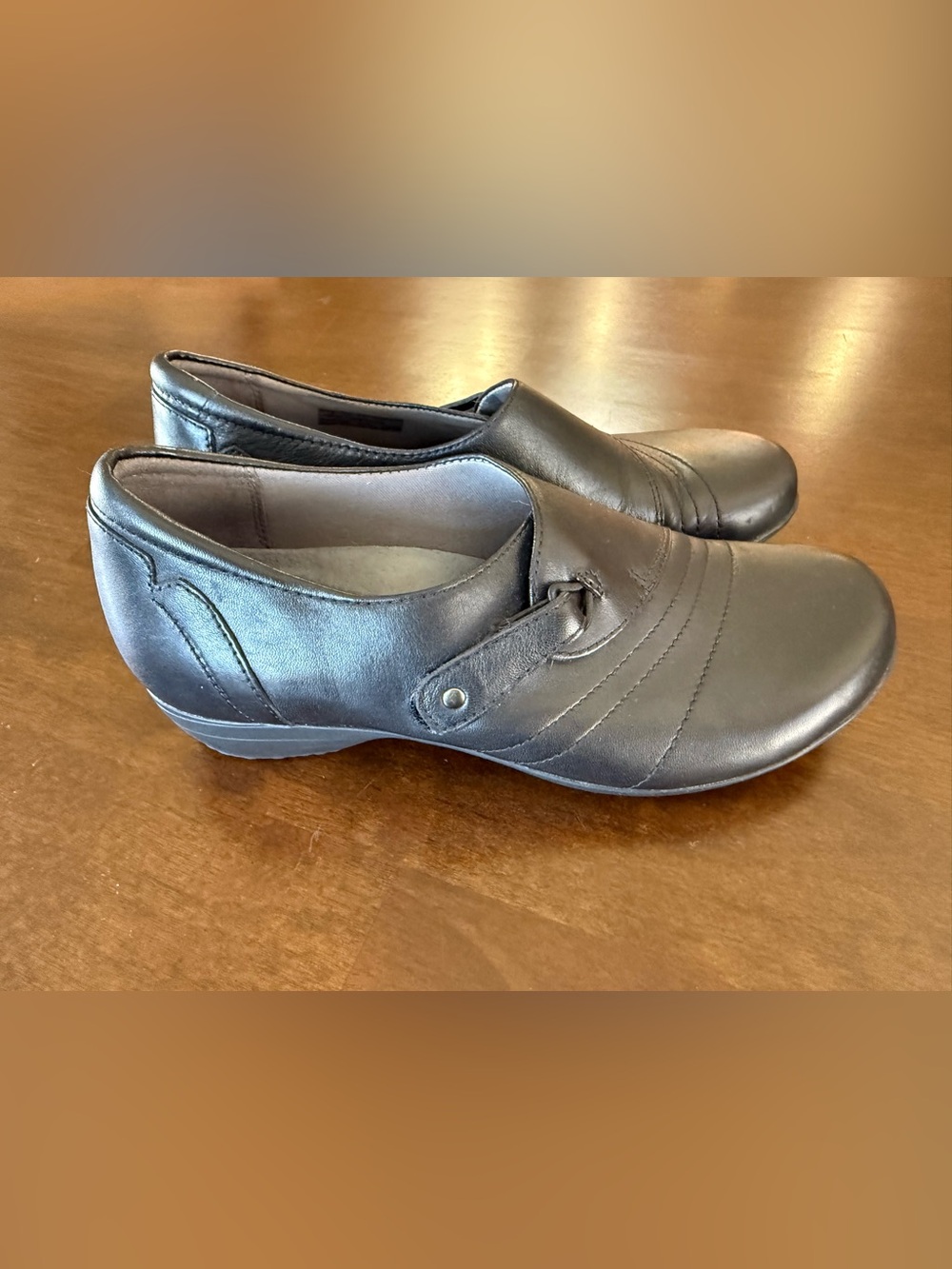 Dansko Black Leather Slip-On Loafers for Men